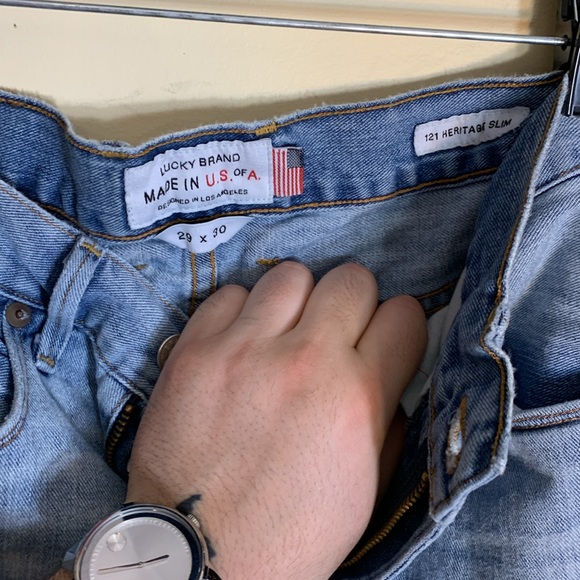 Vintage Lucky Brand 121 Heritage Slim 30W/30L Made in America - Picture 3 of 9
